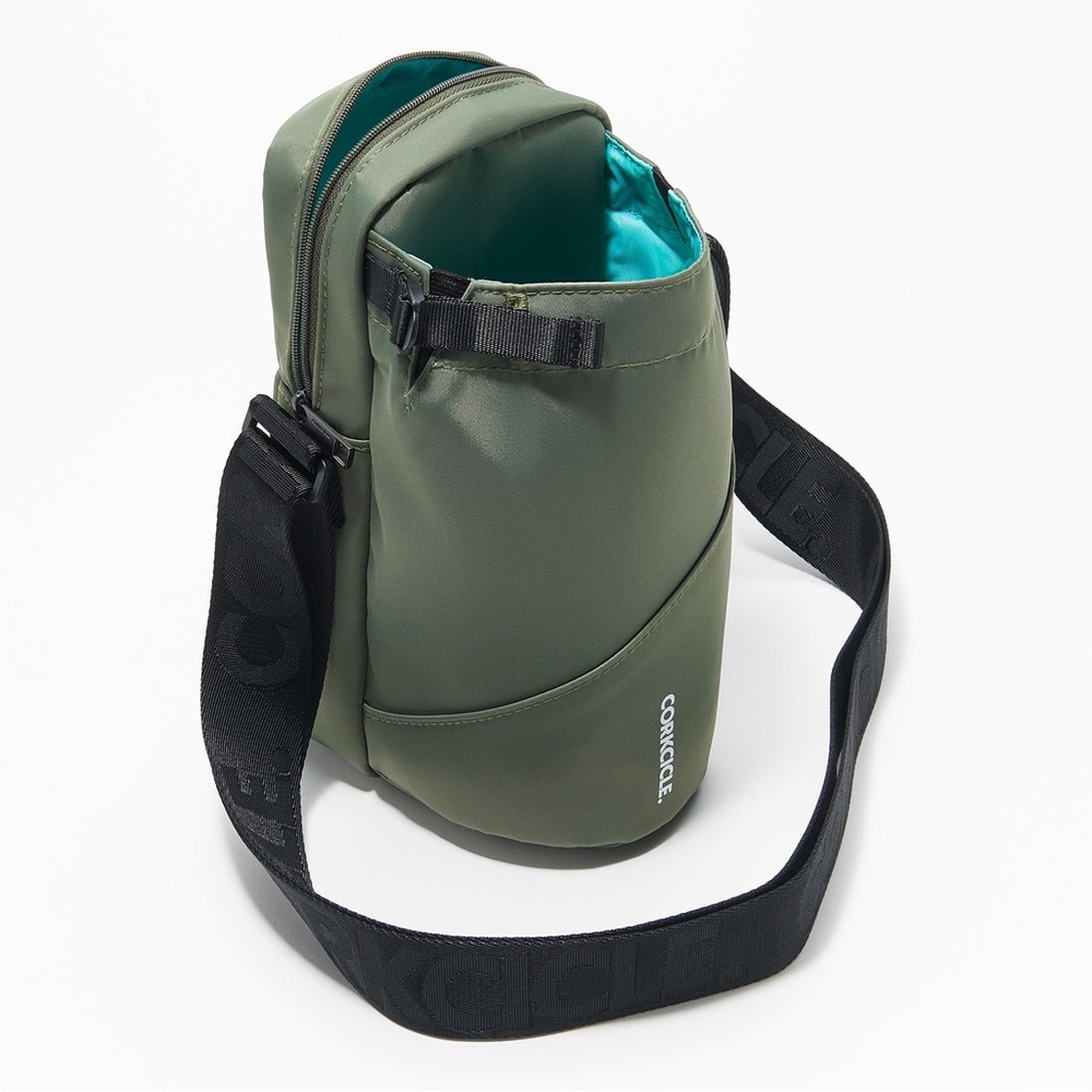Corkcicle Belt Sling Bag with Water Bottle Holder Green